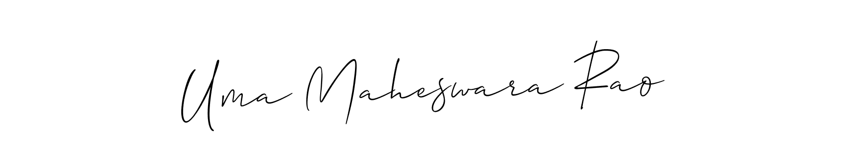 It looks lik you need a new signature style for name Uma Maheswara Rao. Design unique handwritten (Allison_Script) signature with our free signature maker in just a few clicks. Uma Maheswara Rao signature style 2 images and pictures png