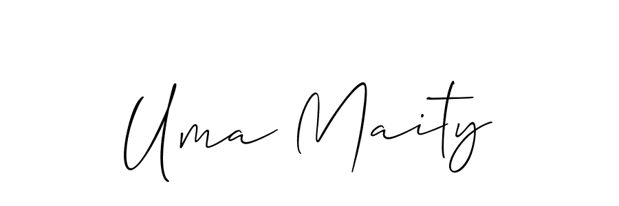 How to make Uma Maity signature? Allison_Script is a professional autograph style. Create handwritten signature for Uma Maity name. Uma Maity signature style 2 images and pictures png