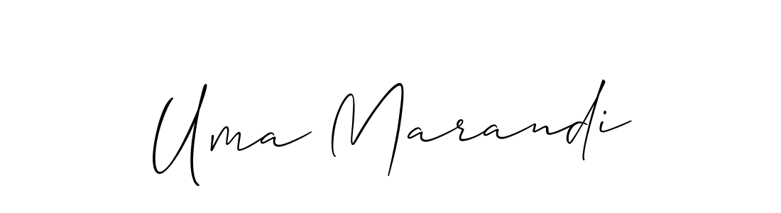 You should practise on your own different ways (Allison_Script) to write your name (Uma Marandi) in signature. don't let someone else do it for you. Uma Marandi signature style 2 images and pictures png