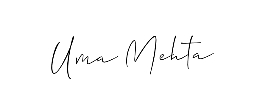 Also You can easily find your signature by using the search form. We will create Uma Mehta name handwritten signature images for you free of cost using Allison_Script sign style. Uma Mehta signature style 2 images and pictures png