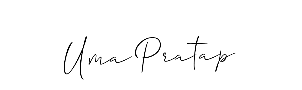 It looks lik you need a new signature style for name Uma Pratap. Design unique handwritten (Allison_Script) signature with our free signature maker in just a few clicks. Uma Pratap signature style 2 images and pictures png