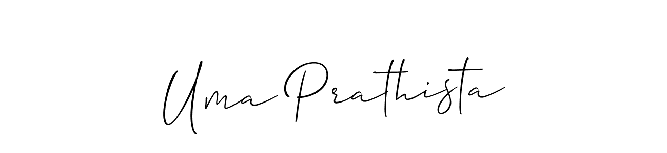 Also we have Uma Prathista name is the best signature style. Create professional handwritten signature collection using Allison_Script autograph style. Uma Prathista signature style 2 images and pictures png