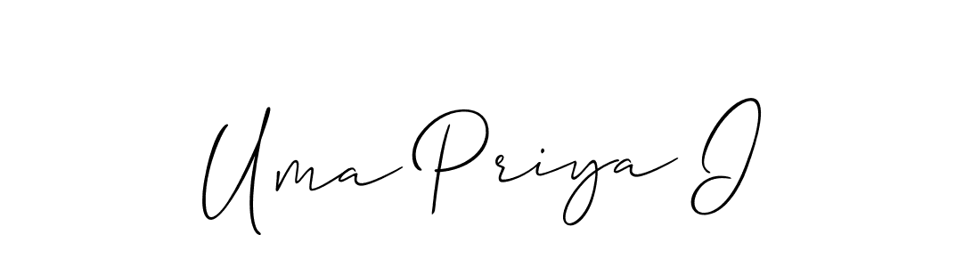How to make Uma Priya I signature? Allison_Script is a professional autograph style. Create handwritten signature for Uma Priya I name. Uma Priya I signature style 2 images and pictures png