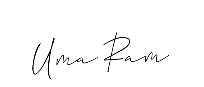 Similarly Allison_Script is the best handwritten signature design. Signature creator online .You can use it as an online autograph creator for name Uma Ram. Uma Ram signature style 2 images and pictures png