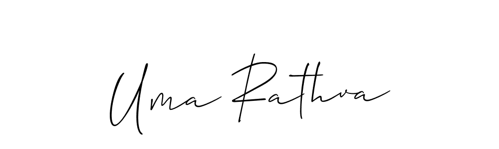 Make a short Uma Rathva signature style. Manage your documents anywhere anytime using Allison_Script. Create and add eSignatures, submit forms, share and send files easily. Uma Rathva signature style 2 images and pictures png