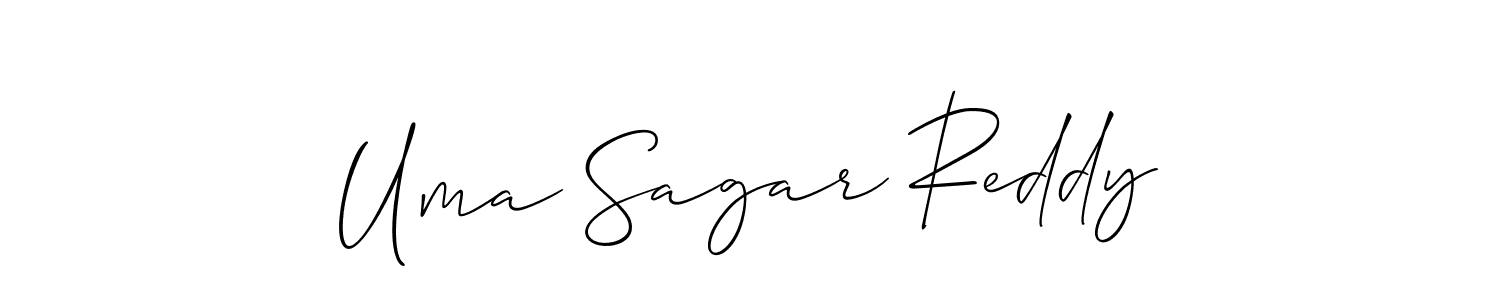 if you are searching for the best signature style for your name Uma Sagar Reddy. so please give up your signature search. here we have designed multiple signature styles  using Allison_Script. Uma Sagar Reddy signature style 2 images and pictures png