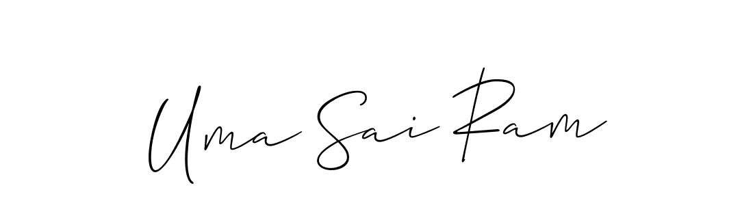 Also we have Uma Sai Ram name is the best signature style. Create professional handwritten signature collection using Allison_Script autograph style. Uma Sai Ram signature style 2 images and pictures png