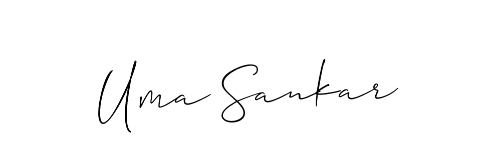 Make a beautiful signature design for name Uma Sankar. With this signature (Allison_Script) style, you can create a handwritten signature for free. Uma Sankar signature style 2 images and pictures png