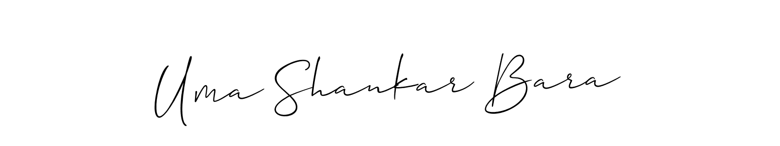 The best way (Allison_Script) to make a short signature is to pick only two or three words in your name. The name Uma Shankar Bara include a total of six letters. For converting this name. Uma Shankar Bara signature style 2 images and pictures png