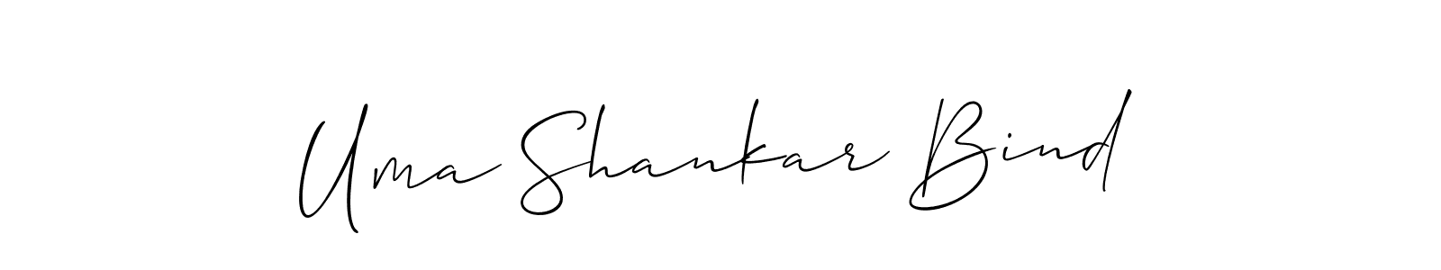 Make a beautiful signature design for name Uma Shankar Bind. With this signature (Allison_Script) style, you can create a handwritten signature for free. Uma Shankar Bind signature style 2 images and pictures png