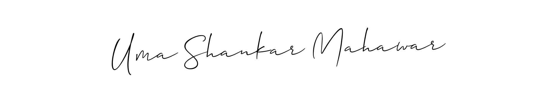 Uma Shankar Mahawar stylish signature style. Best Handwritten Sign (Allison_Script) for my name. Handwritten Signature Collection Ideas for my name Uma Shankar Mahawar. Uma Shankar Mahawar signature style 2 images and pictures png