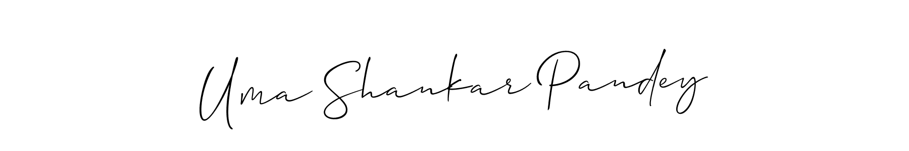 How to make Uma Shankar Pandey name signature. Use Allison_Script style for creating short signs online. This is the latest handwritten sign. Uma Shankar Pandey signature style 2 images and pictures png