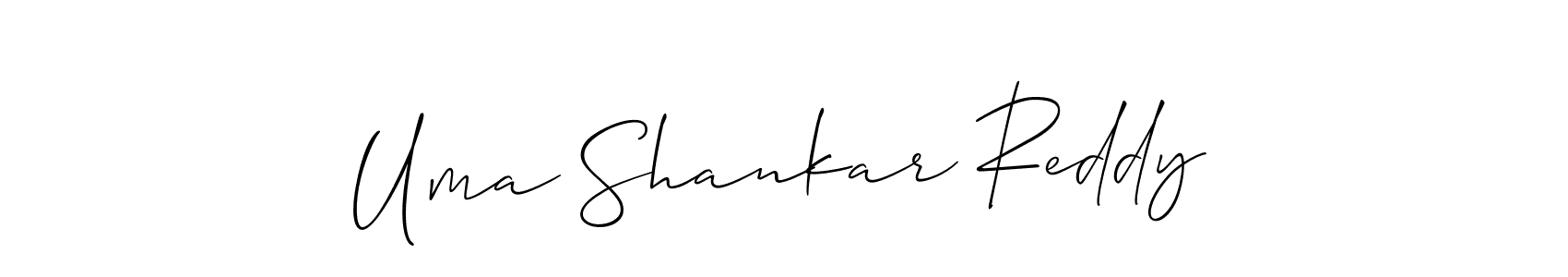 Similarly Allison_Script is the best handwritten signature design. Signature creator online .You can use it as an online autograph creator for name Uma Shankar Reddy. Uma Shankar Reddy signature style 2 images and pictures png