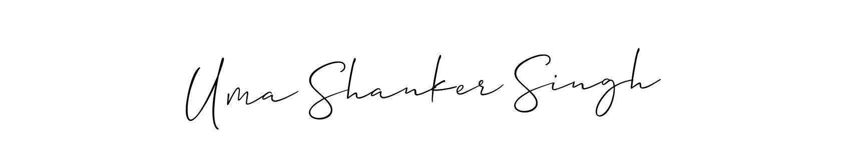 How to Draw Uma Shanker Singh signature style? Allison_Script is a latest design signature styles for name Uma Shanker Singh. Uma Shanker Singh signature style 2 images and pictures png