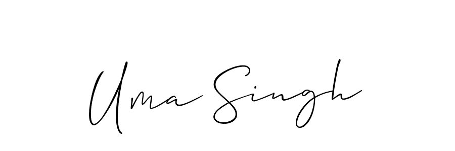 How to make Uma Singh name signature. Use Allison_Script style for creating short signs online. This is the latest handwritten sign. Uma Singh signature style 2 images and pictures png