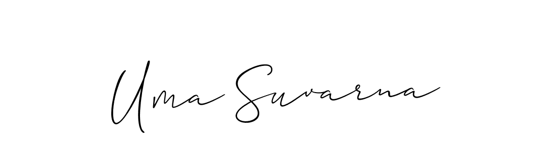 It looks lik you need a new signature style for name Uma Suvarna. Design unique handwritten (Allison_Script) signature with our free signature maker in just a few clicks. Uma Suvarna signature style 2 images and pictures png