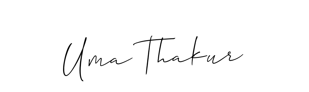 Make a beautiful signature design for name Uma Thakur. With this signature (Allison_Script) style, you can create a handwritten signature for free. Uma Thakur signature style 2 images and pictures png