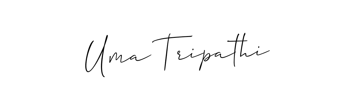 You should practise on your own different ways (Allison_Script) to write your name (Uma Tripathi) in signature. don't let someone else do it for you. Uma Tripathi signature style 2 images and pictures png