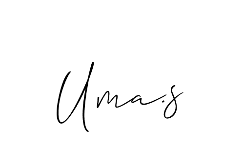 Uma.s stylish signature style. Best Handwritten Sign (Allison_Script) for my name. Handwritten Signature Collection Ideas for my name Uma.s. Uma.s signature style 2 images and pictures png