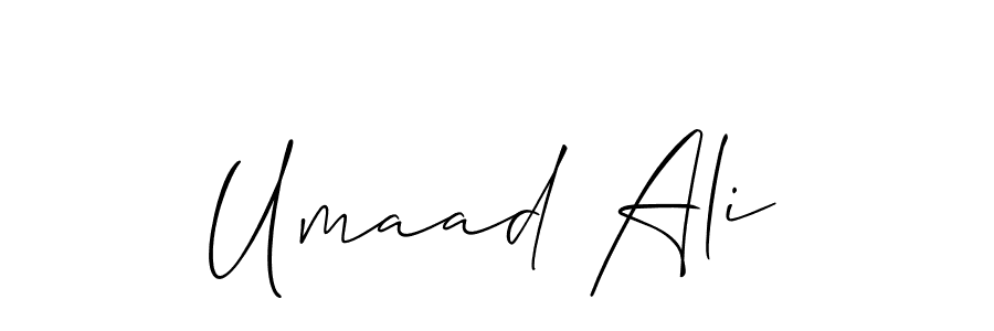Design your own signature with our free online signature maker. With this signature software, you can create a handwritten (Allison_Script) signature for name Umaad Ali. Umaad Ali signature style 2 images and pictures png
