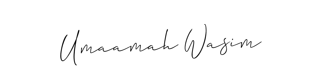 Make a beautiful signature design for name Umaamah Wasim. Use this online signature maker to create a handwritten signature for free. Umaamah Wasim signature style 2 images and pictures png