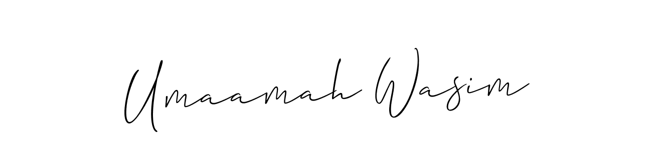 Make a beautiful signature design for name Umaamah Wasim. Use this online signature maker to create a handwritten signature for free. Umaamah Wasim signature style 2 images and pictures png