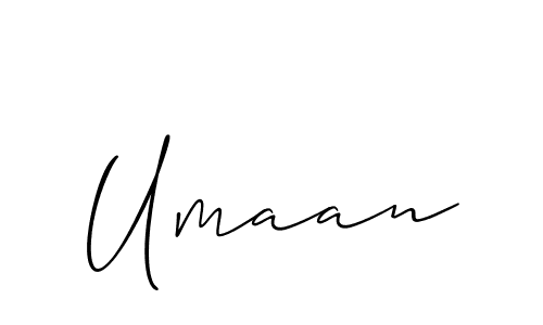 Similarly Allison_Script is the best handwritten signature design. Signature creator online .You can use it as an online autograph creator for name Umaan. Umaan signature style 2 images and pictures png