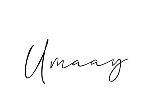 Umaay stylish signature style. Best Handwritten Sign (Allison_Script) for my name. Handwritten Signature Collection Ideas for my name Umaay. Umaay signature style 2 images and pictures png