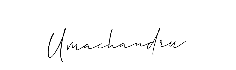 Umachandru stylish signature style. Best Handwritten Sign (Allison_Script) for my name. Handwritten Signature Collection Ideas for my name Umachandru. Umachandru signature style 2 images and pictures png