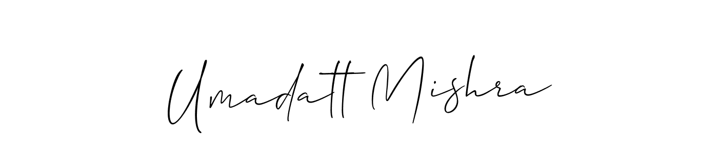 Check out images of Autograph of Umadatt Mishra name. Actor Umadatt Mishra Signature Style. Allison_Script is a professional sign style online. Umadatt Mishra signature style 2 images and pictures png