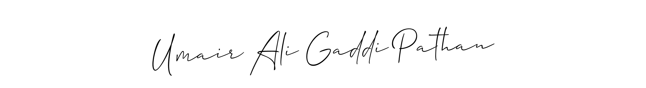 Use a signature maker to create a handwritten signature online. With this signature software, you can design (Allison_Script) your own signature for name Umair Ali Gaddi Pathan. Umair Ali Gaddi Pathan signature style 2 images and pictures png