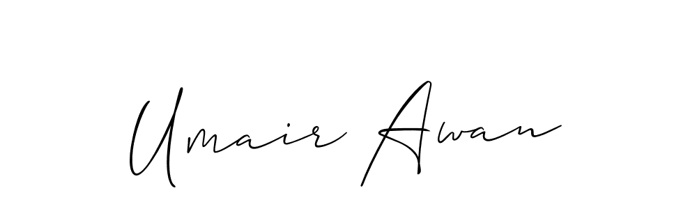 Design your own signature with our free online signature maker. With this signature software, you can create a handwritten (Allison_Script) signature for name Umair Awan. Umair Awan signature style 2 images and pictures png