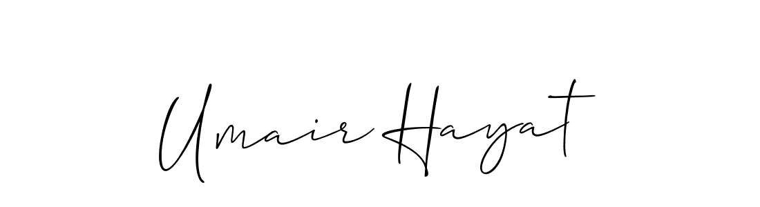 Also You can easily find your signature by using the search form. We will create Umair Hayat name handwritten signature images for you free of cost using Allison_Script sign style. Umair Hayat signature style 2 images and pictures png