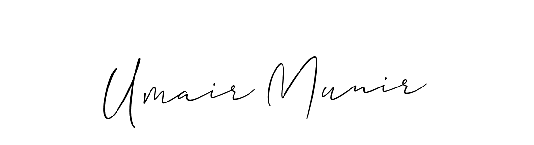 Use a signature maker to create a handwritten signature online. With this signature software, you can design (Allison_Script) your own signature for name Umair Munir. Umair Munir signature style 2 images and pictures png