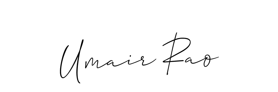 You should practise on your own different ways (Allison_Script) to write your name (Umair Rao) in signature. don't let someone else do it for you. Umair Rao signature style 2 images and pictures png