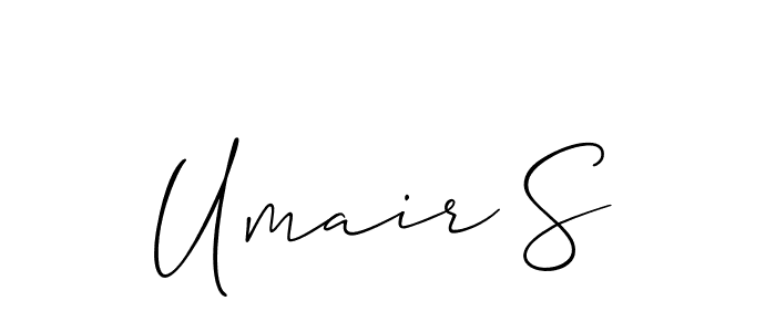 How to Draw Umair S signature style? Allison_Script is a latest design signature styles for name Umair S. Umair S signature style 2 images and pictures png