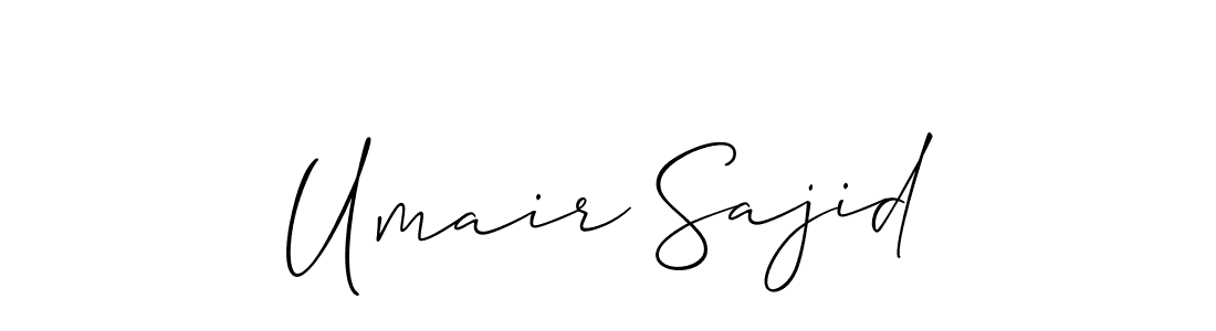 if you are searching for the best signature style for your name Umair Sajid. so please give up your signature search. here we have designed multiple signature styles  using Allison_Script. Umair Sajid signature style 2 images and pictures png