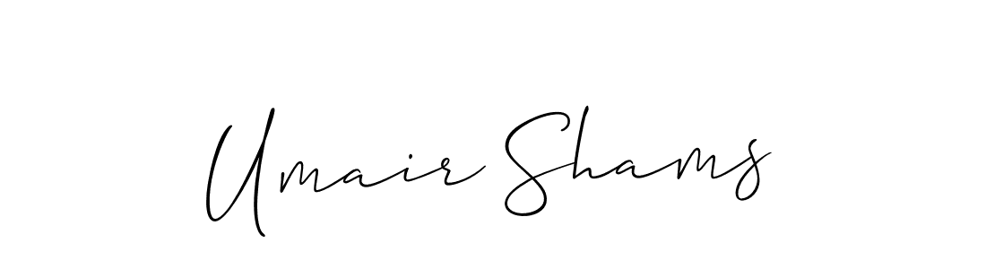 You should practise on your own different ways (Allison_Script) to write your name (Umair Shams) in signature. don't let someone else do it for you. Umair Shams signature style 2 images and pictures png