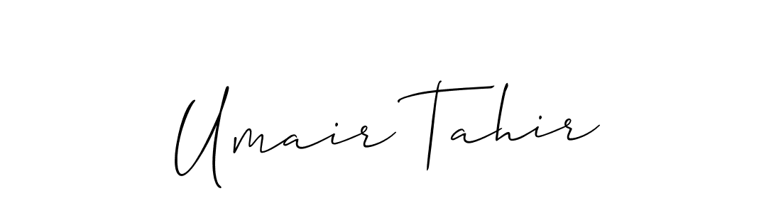 Use a signature maker to create a handwritten signature online. With this signature software, you can design (Allison_Script) your own signature for name Umair Tahir. Umair Tahir signature style 2 images and pictures png