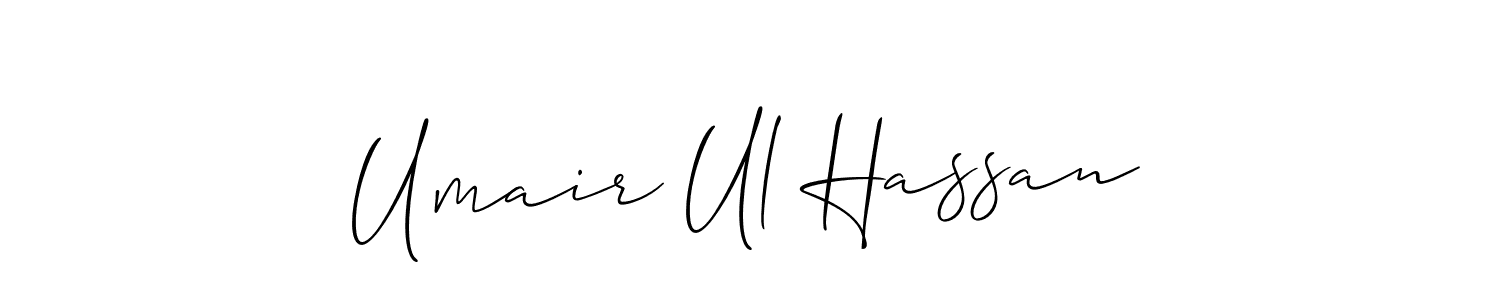 How to make Umair Ul Hassan signature? Allison_Script is a professional autograph style. Create handwritten signature for Umair Ul Hassan name. Umair Ul Hassan signature style 2 images and pictures png