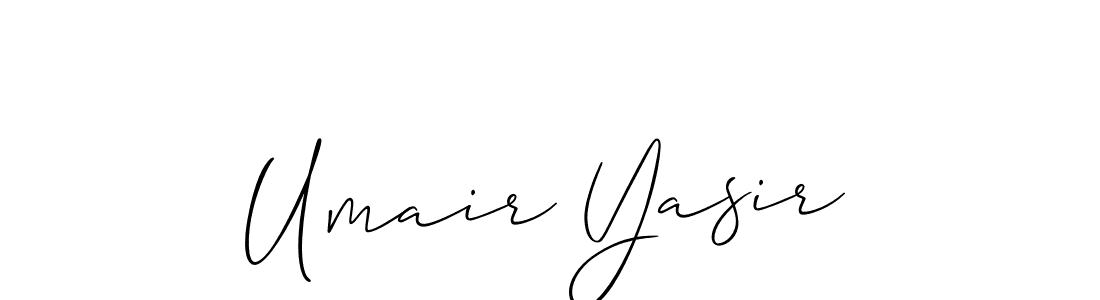 Create a beautiful signature design for name Umair Yasir. With this signature (Allison_Script) fonts, you can make a handwritten signature for free. Umair Yasir signature style 2 images and pictures png