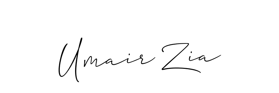 Use a signature maker to create a handwritten signature online. With this signature software, you can design (Allison_Script) your own signature for name Umair Zia. Umair Zia signature style 2 images and pictures png