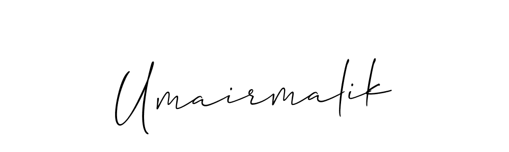 How to make Umairmalik name signature. Use Allison_Script style for creating short signs online. This is the latest handwritten sign. Umairmalik signature style 2 images and pictures png