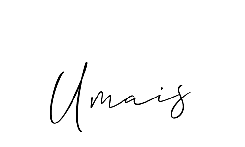 Use a signature maker to create a handwritten signature online. With this signature software, you can design (Allison_Script) your own signature for name Umais. Umais signature style 2 images and pictures png