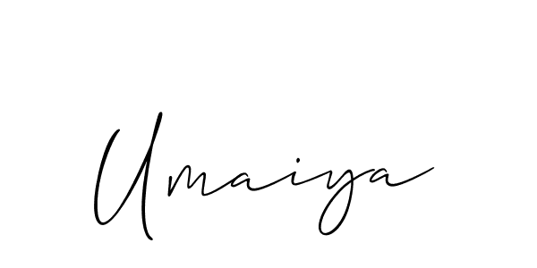 You should practise on your own different ways (Allison_Script) to write your name (Umaiya) in signature. don't let someone else do it for you. Umaiya signature style 2 images and pictures png