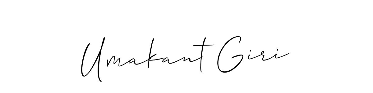 Create a beautiful signature design for name Umakant Giri. With this signature (Allison_Script) fonts, you can make a handwritten signature for free. Umakant Giri signature style 2 images and pictures png