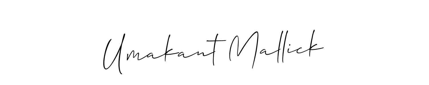 Make a beautiful signature design for name Umakant Mallick. With this signature (Allison_Script) style, you can create a handwritten signature for free. Umakant Mallick signature style 2 images and pictures png