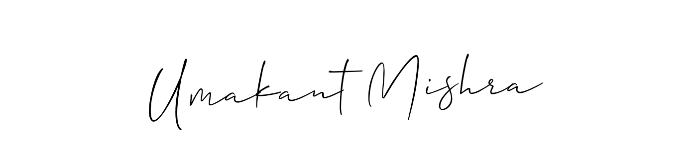 Create a beautiful signature design for name Umakant Mishra. With this signature (Allison_Script) fonts, you can make a handwritten signature for free. Umakant Mishra signature style 2 images and pictures png