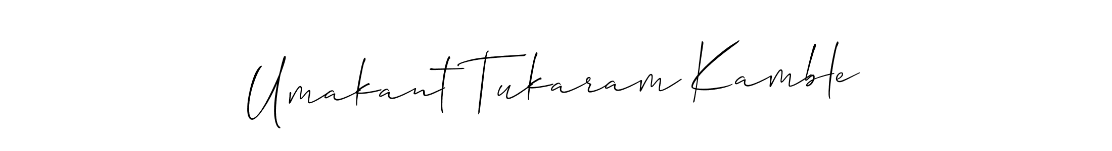 Also we have Umakant Tukaram Kamble name is the best signature style. Create professional handwritten signature collection using Allison_Script autograph style. Umakant Tukaram Kamble signature style 2 images and pictures png