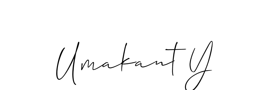 How to make Umakant Y signature? Allison_Script is a professional autograph style. Create handwritten signature for Umakant Y name. Umakant Y signature style 2 images and pictures png